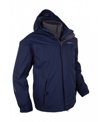 Storm Mens 3 in 1 Waterproof Jacket Navy $34.20 Jackets