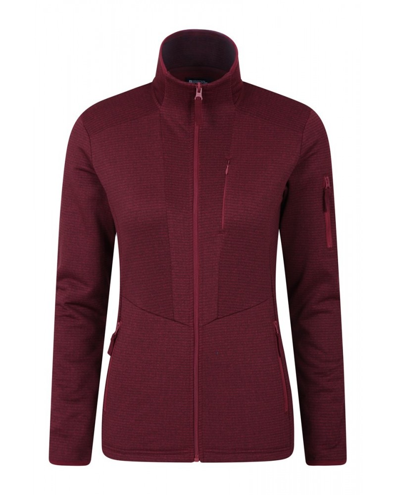 Juniper Tech Womens Full-Zip Fleece Jacket Burgundy $14.00 Fleece