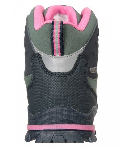 Softshell Kids Waterproof Hiking Boots Green $28.60 Footwear