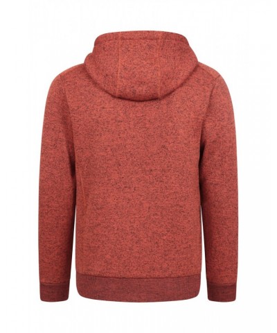 Nevis Mens Fleece Lined Hoodie Burnt Orange $15.20 Loungewear