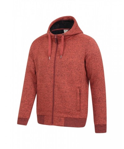 Nevis Mens Fleece Lined Hoodie Burnt Orange $15.20 Loungewear