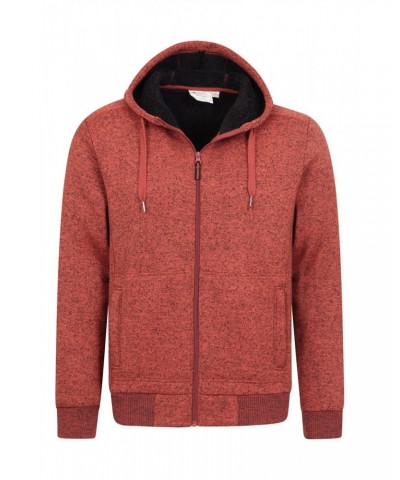 Nevis Mens Fleece Lined Hoodie Burnt Orange $15.20 Loungewear