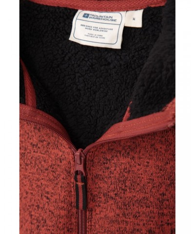 Nevis Mens Fleece Lined Hoodie Burnt Orange $15.20 Loungewear