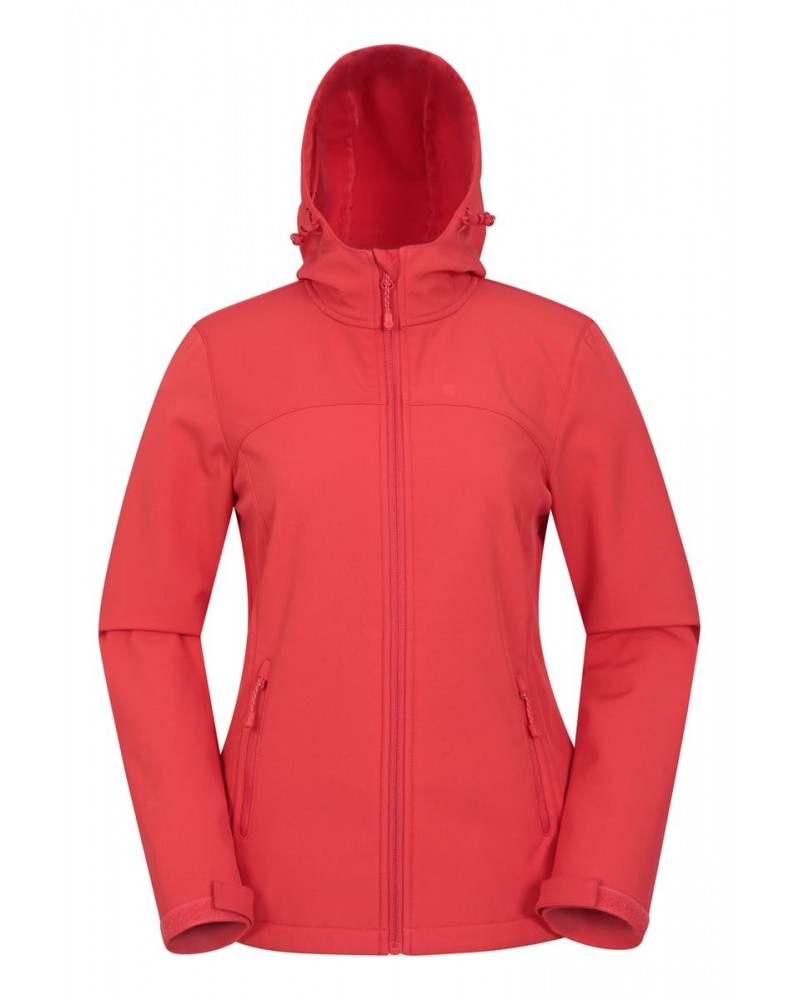 Exodus Womens Water Resistant Softshell Jacket Hot Coral $29.40 Jackets