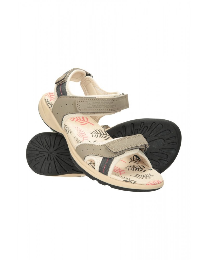 Athens Printed Womens Sandals Beige $23.39 Footwear