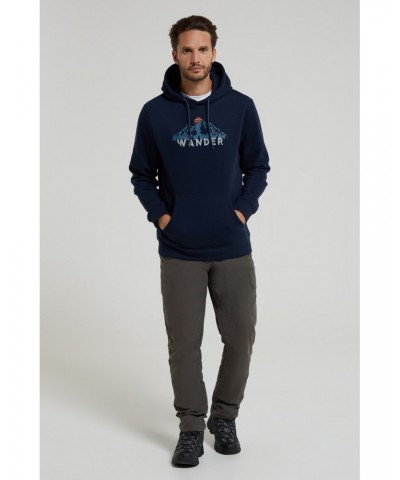 Wander Mens Hoodie Navy $19.80 Tops