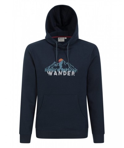 Wander Mens Hoodie Navy $19.80 Tops