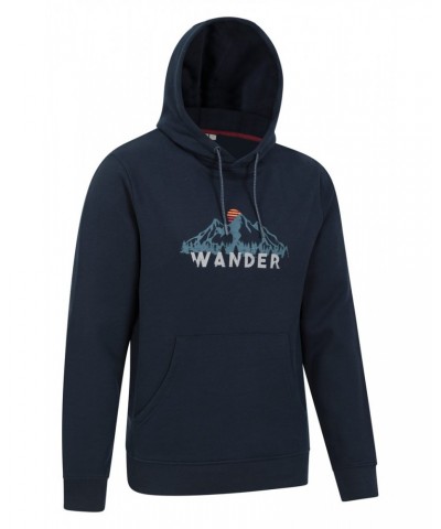 Wander Mens Hoodie Navy $19.80 Tops