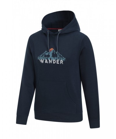 Wander Mens Hoodie Navy $19.80 Tops