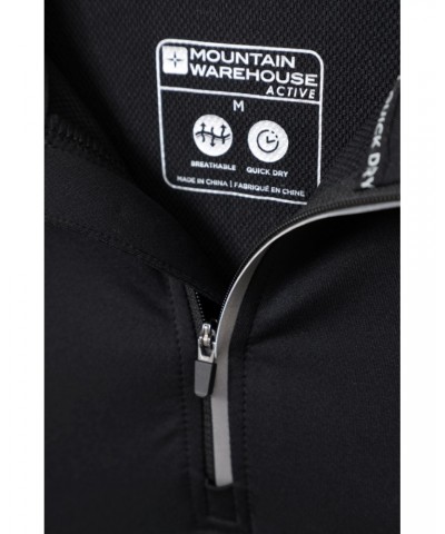 Control Mens Half-Zip Midlayer Black $16.81 Active