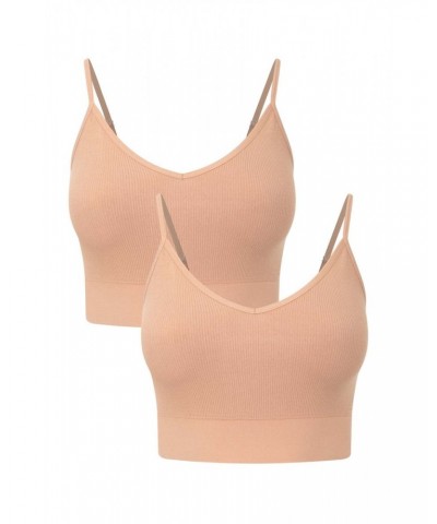 Seamless Womens Triangle Bra Multipack Tan $13.76 Active