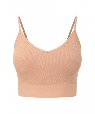 Seamless Womens Triangle Bra Multipack Tan $13.76 Active