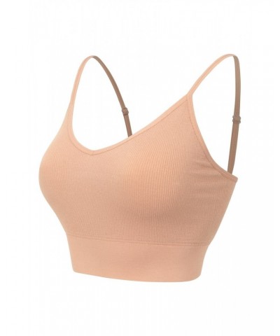 Seamless Womens Triangle Bra Multipack Tan $13.76 Active