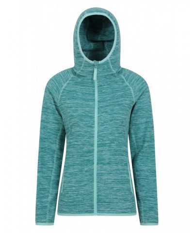 Lleyn Melange II Womens Fleece Hoodie Teal $16.49 Fleece