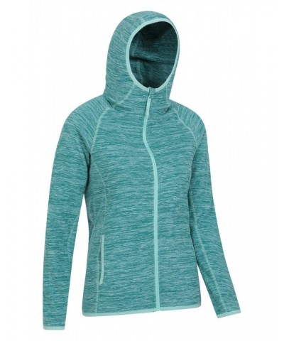 Lleyn Melange II Womens Fleece Hoodie Teal $16.49 Fleece