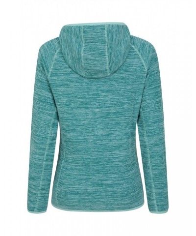 Lleyn Melange II Womens Fleece Hoodie Teal $16.49 Fleece