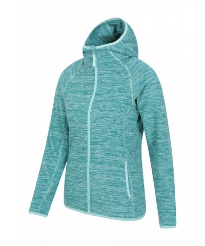 Lleyn Melange II Womens Fleece Hoodie Teal $16.49 Fleece