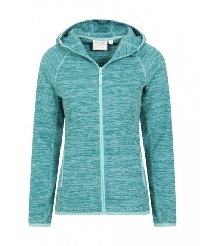 Lleyn Melange II Womens Fleece Hoodie Teal $16.49 Fleece