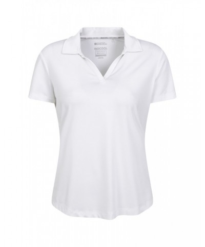 Sporty Womens IscoCool Polo Shirt White $13.74 Tops