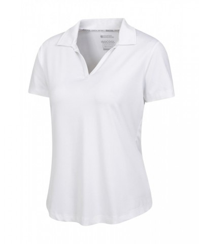 Sporty Womens IscoCool Polo Shirt White $13.74 Tops