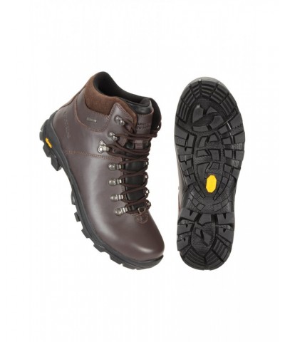 Latitude Extreme Womens Waterproof Leather Hiking Boots Brown $56.40 Footwear