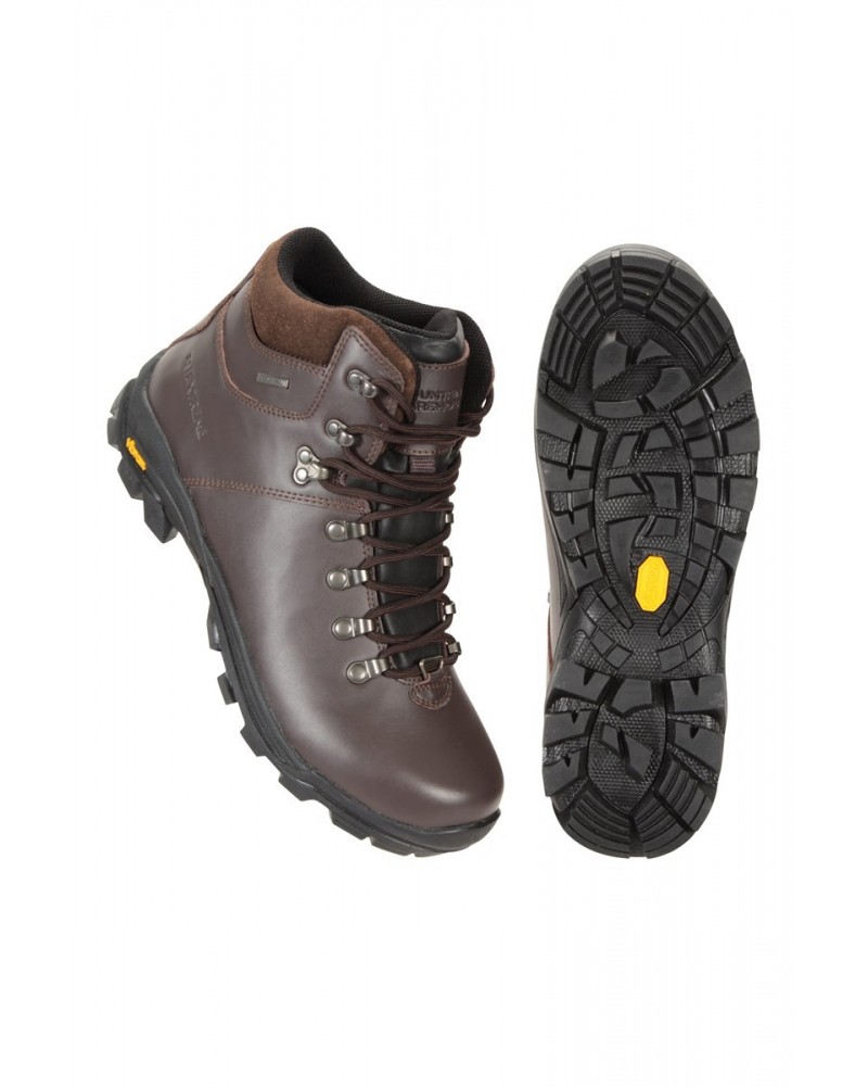 Latitude Extreme Womens Waterproof Leather Hiking Boots Brown $56.40 Footwear