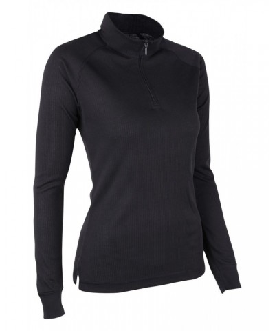 Talus Womens Zipped Turtle Neck Top Unboxed Black $14.49 Thermals