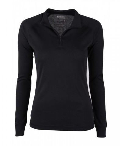 Talus Womens Zipped Turtle Neck Top Unboxed Black $14.49 Thermals