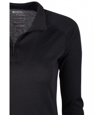 Talus Womens Zipped Turtle Neck Top Unboxed Black $14.49 Thermals