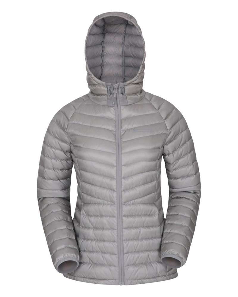 Skyline Extreme Womens Hydrophobic Down Jacket Light Grey $47.00 Jackets