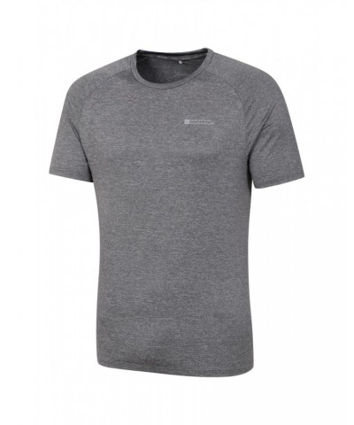 Agra IsoCool Mens Striped Tee Dark Grey $16.17 Active