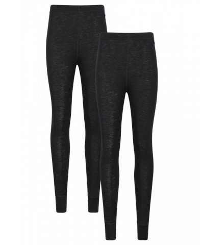 Merino Womens Base Layer Pants 2-Pack Black $27.00 Pants