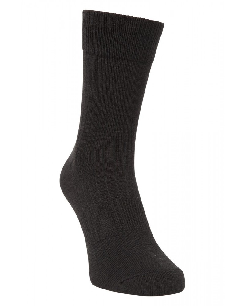 Mens Merino Mid-Calf Socks Black $11.39 Accessories