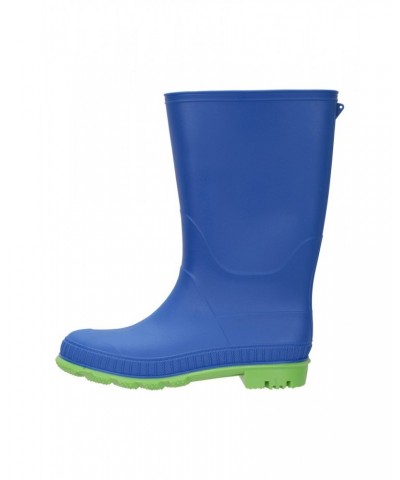 Plain Kids Rain Boots Cobalt $15.65 Footwear