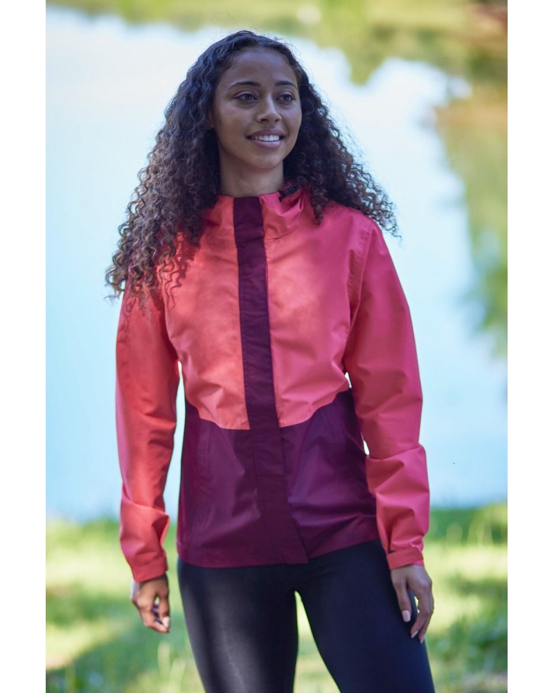 Oceanside Womens 2.5 Layer Waterproof Jacket Pink $32.39 Jackets