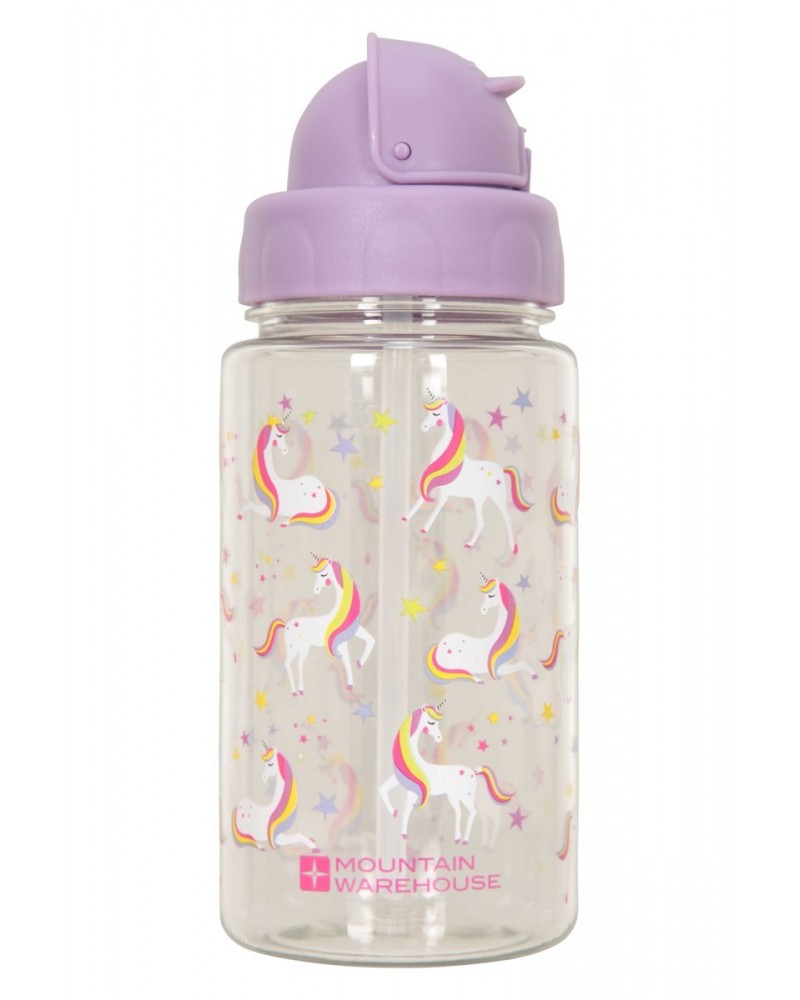 BPA Free Unicorn Print Water Bottle - 15oz Pink $9.71 Accessories