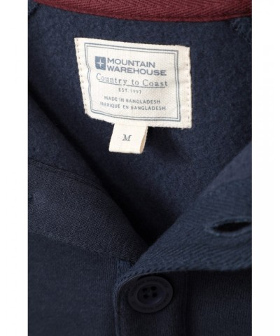 Hawthorn Mens Washed Fleece Top Navy $17.99 Fleece