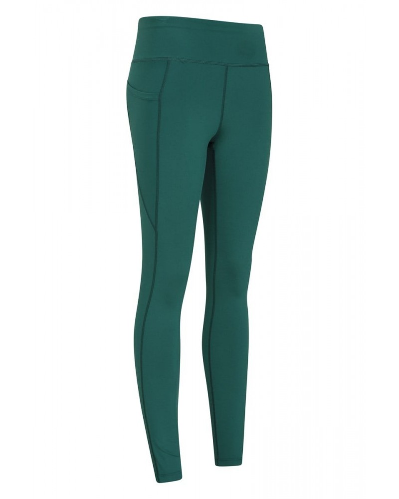 Blackout High Waisted Womens Tights Green $13.86 Active