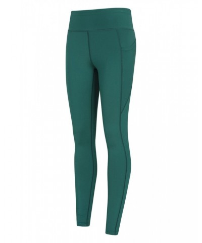 Blackout High Waisted Womens Tights Green $13.86 Active