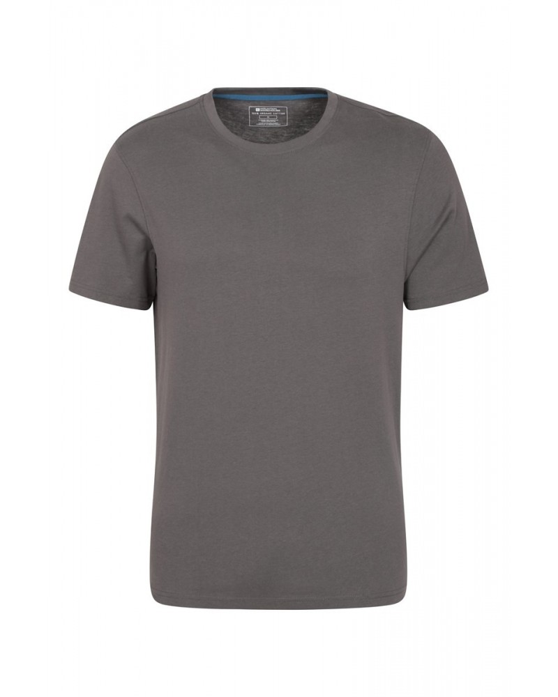 Eden Mens Organic Plain T-Shirt Grey $11.19 Tops