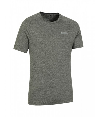 Agra IsoCool Mens Striped Tee Dark Khaki $18.14 Active