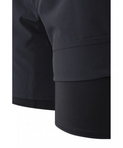 Motion Mens 2 in 1 Active Shorts Jet Black $21.15 Active